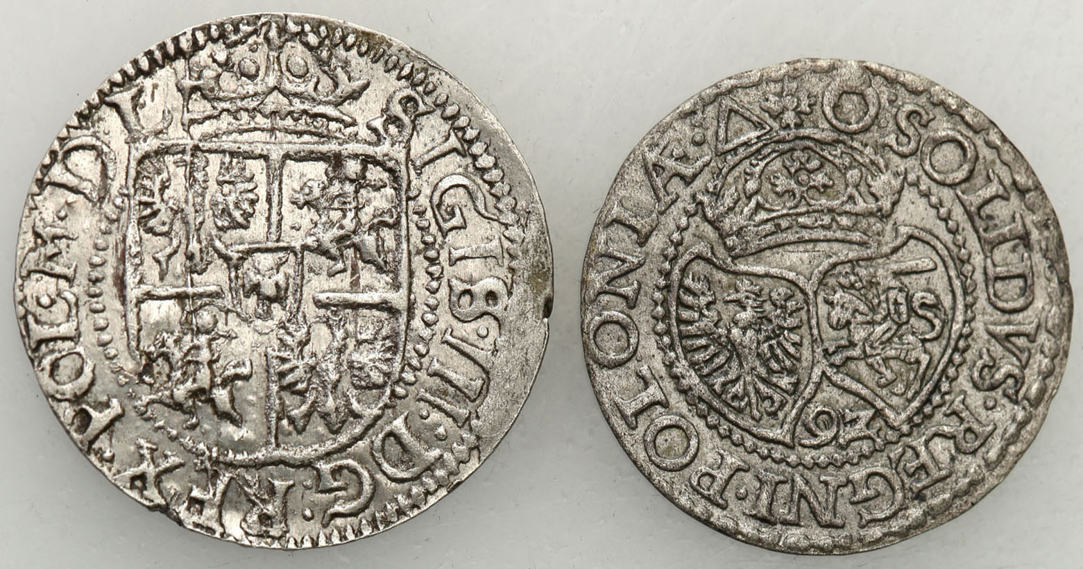 Zygmunt III Waza. Półtorak 1616 Ryga, szeląg 1592 Malbork